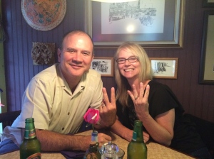 "Twenty-four"... Celebrating our 24th year of marriage at the Wild Ginger Restaurant in Cambria, CA