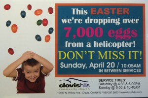 Flyer for the upcoming Easter 2014 Services