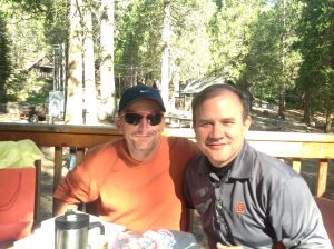 Mike Ringer and me on the Dining Hall Porch
