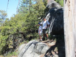 Dr. Utecht, Chief Quality Officer from CMC, pointing out the sites from Viola Falls to Andrew, Matt's son