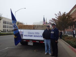Jason and Jerry at the CHCC Military Ministry Veterans Day Parade Float